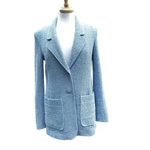 IRIS SETLAKWE Linen/Cotton Blue Two-Button Blazer